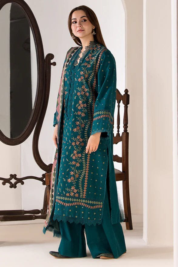 Emerald Grace – Embroidery 3 Piece Dhanak