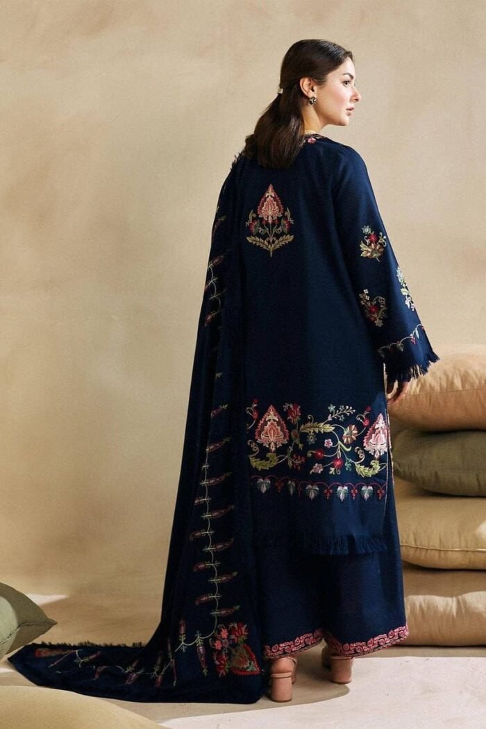 Blue Elegance – Embroidery 3 Piece Dhanak
