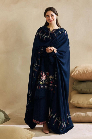 Blue Elegance – Embroidery 3 Piece Dhanak