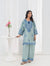 Blue Mirage – Embroidery 2 Piece Linen