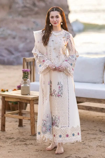 Citrus burst -Embroidered Sequence Chickenkari Lawn