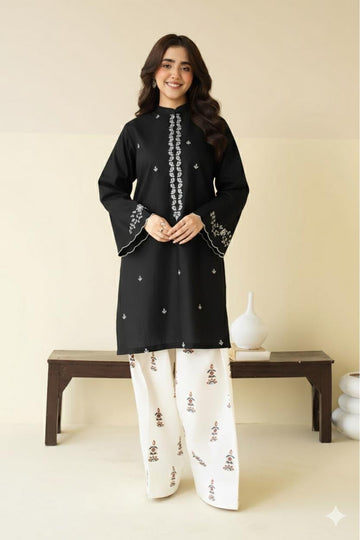 Midnight Contrast – 2-Piece Luxury Embroidered Lawn Collection